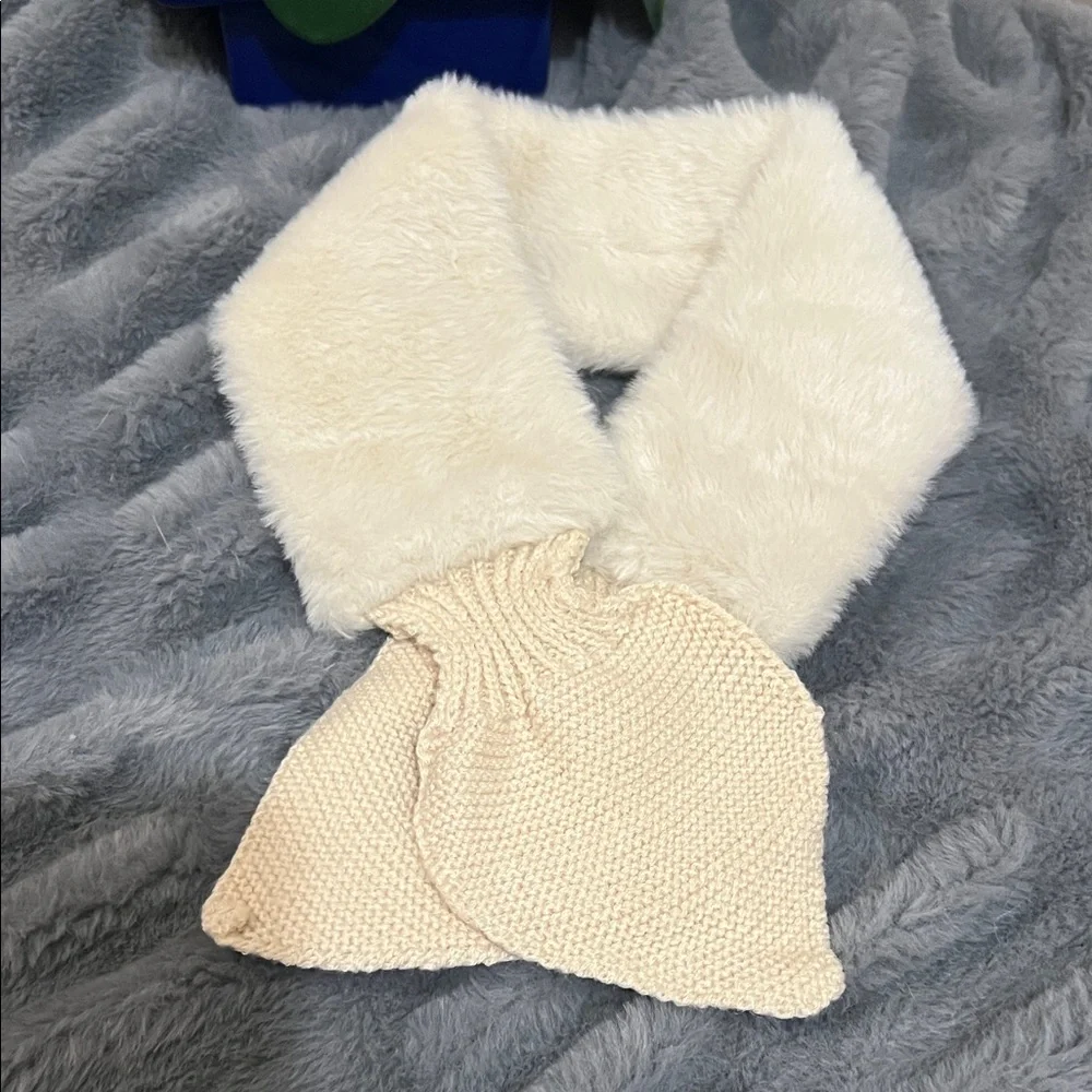 Chic Cream Fur Women Set - Hat, gloves and scarf NWOT